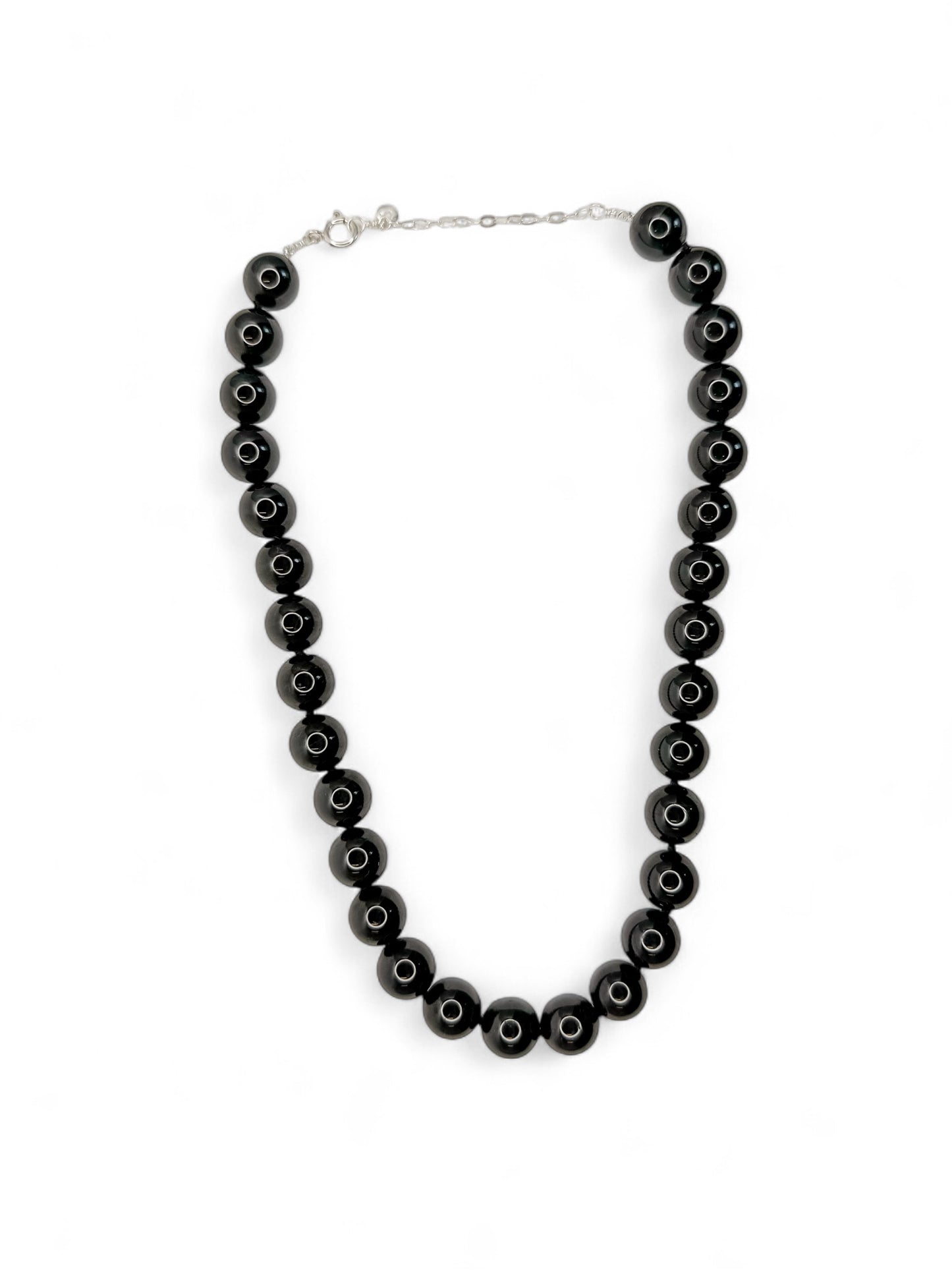 Colar Maxi Esferas Turmalina Negra