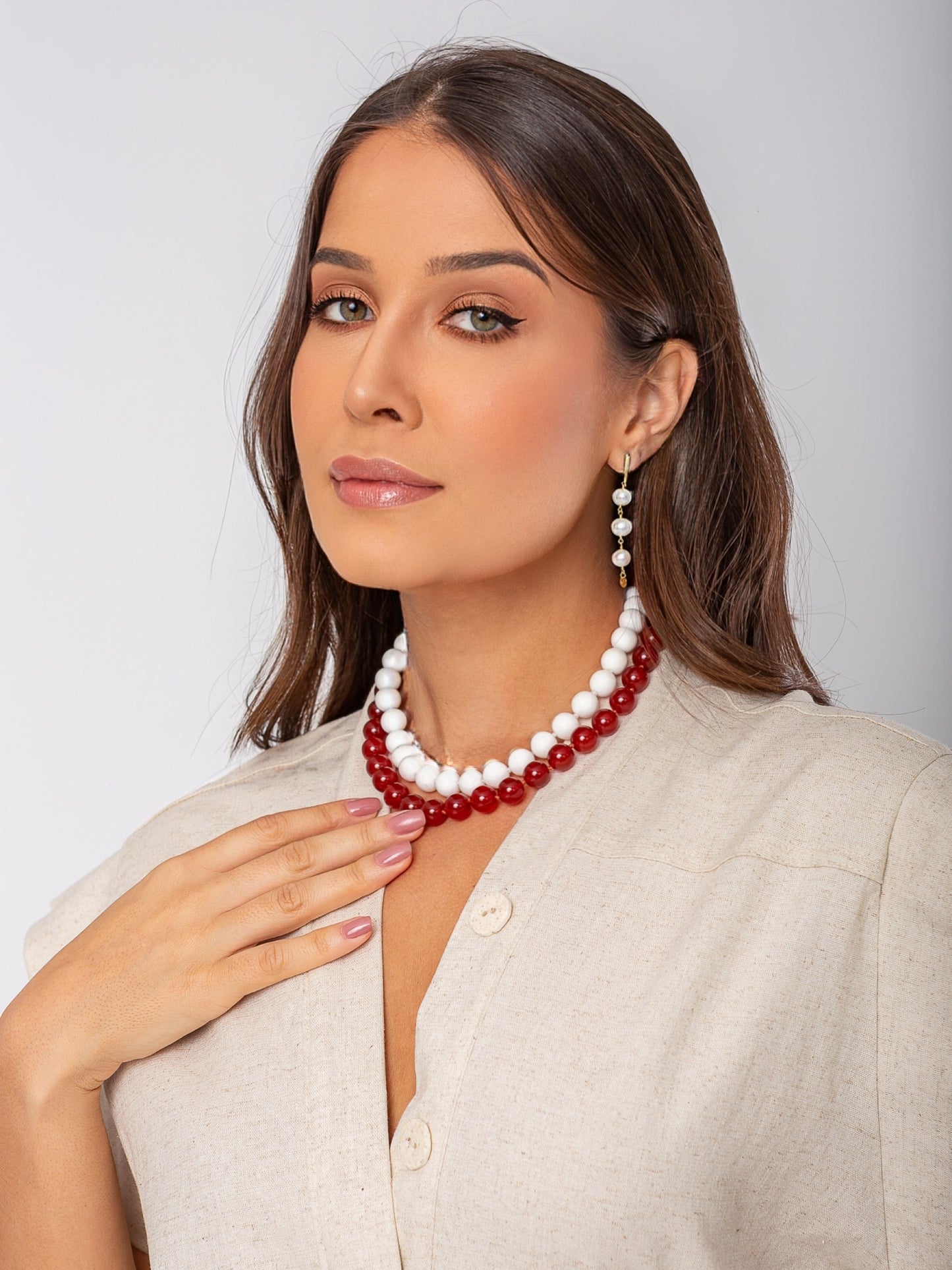 Colar Maxi Esferas Cornalina